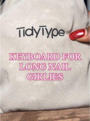 @TidyType you did your big 1 with this!!  For all my long nail girlies this one is for you 🫵🏾 this keyboard is not only comfy but it doesn’t ruin your fresh set 💅🏾 a win is a win 🙌🏾 Also if you have carpel tunnel this is perfect 🤍 #keyboardforlongnails #tidytype #laptopessentials #longnailshacks #laptopkeyboard #techessentials 