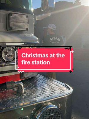 Christmas at the fire station #firefightertiktok #firefightersoftiktok #firewife #firestation 