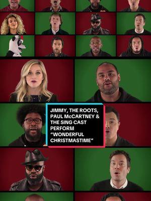 Jimmy and @The Roots join @Paul McCartney and the @Sing cast for an A Cappella performance of “Wonderful Christmastime” 🎄 #FallonTonight #TonightShow #FallonFlashback #PaulMcCartney #Holiday #JimmyFallon 