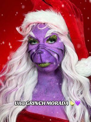 Respuesta a @🦋🌹 parte 23| una GRINCH MORADA 💜🍋‍🟩makeup #navidad #grinch #grinchmas #grinchtiktok #grinchmakeup #grinchmorado #yulettbeauty 