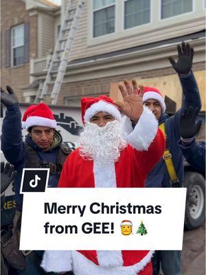 Merry Christmas from the GEE squad! 🎄🎅 #merrychristmas #christmas #roofingcompany #roofersoftiktok #roofing #holidayfun 