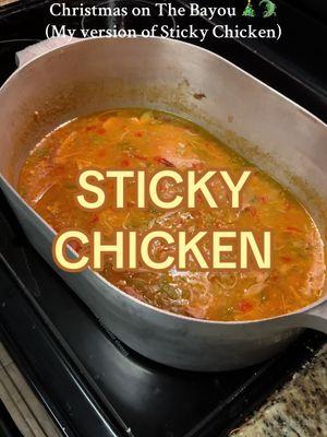 Sticky Chicken done just a little differently but still guaranteed to bring you back for second bowl or more. 😋  #stickychicken #cajuncooking #cajunfood #comfortfood #cookingathometiktoktv #louisianafood #riceandgravy #merrychristmas #christmasdinner #dinnerinthesouth 