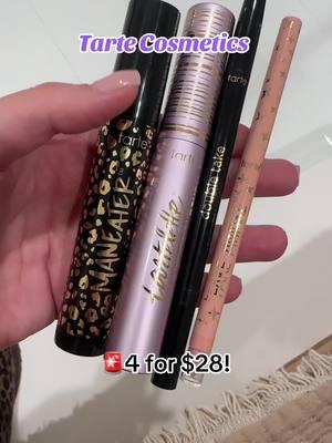 ✨4 for $28! 🤩 @tarte cosmetics #tiktokshopyearendsale #tiktokshopholidayhaul #tartecosmetics #tarteshapetape #tartecosmetics #tartetubingmascara #mascara #tartefakeawake 