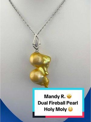 Mandy R. 🤩.  Dual Fireball Pearl on Custom Jewelry .925   Tik tok DezLin Scoop Video - to order click link in bio or go to DezLin.com Based in USA, California 🇺🇸 Thank You, We appreciate your order   #pearlparty #edisonopening #pearls #pearl #gooddeal #scoops #sterlingsilver #jewelry  #fyp #goodstuff #candle #candles #shoppingaddict #shoppingfun #shopping #ringbomb #usbased #awesomedeals #baroquepearls #dezlinscoop #dezlinreveals #oysters #oysteropening #oysteropenings @Mandy Mcpherson-Rand 