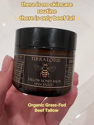 Organic Grass-Fed Beef Tallow has changed my skin #beeftallow #beeffat #skincare #SkincareSecrets #SkinCare101 #beeftallowfacecream #terralotus #glowingskin #TikTokShop #tiktokmademebuyit #tallowforskin #tallowskincare #tallowbenefits 