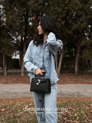 little merry christmas ootd 🧸🤍  #denimondenim #kittenheel #OOTD #ootdinspo #pinterestoutfit #easyoutfit #simpleoutfit #merrychristmas 