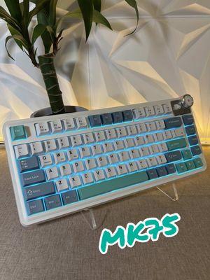 MK75 wireless mechanical keyboard with a really nice sounds & RGB backlight.  #keyboard #keyboards #mechanicalkeyboard #wirelesskeyboard #gamingkeyboard #tech #electronicsweek #GamingSetup #creamykeyboards  