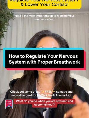 Feeling stressed or overwhelmed? The secret to calming your 𝗻𝗲𝗿𝘃𝗼𝘂𝘀 𝘀𝘆𝘀𝘁𝗲𝗺 lies in your exhale. ✨ When you exhale longer than you inhale, you signal to your body that it’s safe, reducing cortisol levels and shifting into a state of rest and repair. Try this simple breathwork technique with me: 🫁 𝗜𝗻𝗵𝗮𝗹𝗲 𝗳𝗼𝗿 𝟰 𝗰𝗼𝘂𝗻𝘁𝘀 🫁 𝗛𝗼𝗹𝗱 𝗳𝗼𝗿 𝟰 𝗰𝗼𝘂𝗻𝘁𝘀 🫁 𝗘𝘅𝗵𝗮𝗹𝗲 𝗳𝗼𝗿 𝟴 𝗰𝗼𝘂𝗻𝘁𝘀 Feel the shift? Your breath is your most powerful tool for nervous system regulation. 👉🏽 Save this video for later 👉🏽 Share with someone who needs a moment of calm 👉🏽 Follow for more somatic wisdom and healing tools #NervousSystemRegulation #Breathwork #StressRelief #CalmYourMind #nikkibaksh #SomaticHealing #AnxietyRelief #MindBodyConnection #SelfCareTips #WellnessJourney #soulfulartisticwellness #EmotionalWellness  #creatorsearchinsights 