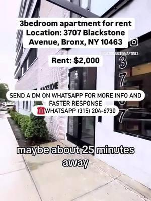 Send a Dm on WhatsApp for more info and faster response  ☎️WhatsApp (315) 204-6730 #riverdale #bronx #bronxapartments #bronxapartmentsforrent #bronxapts #bronxaptrentals #bronxrealestate #bronxrentals #bronxrealtor #bronxrestaurant #bronxhairstylist #nycapartments #nycapartment #nycapartmentsearch #nycrestaurants #nycrealestateagent #nycrealtor #nycrealestatebroker #nycrealtors #nyc #nyc 