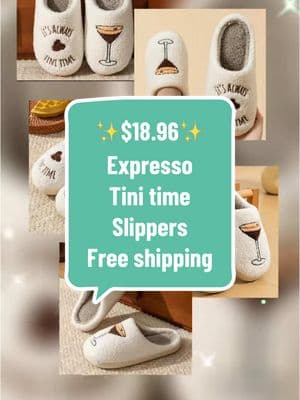 Today only !!! ✨$18.96✨ with free shipping ‼️ ##drink #expressomartini#expresso #martini #slippers #outfit #outfitinspo #slipper #comfy #coffeelover #coffeetiktok #drinktok #girlsnight  ##bridaltiktok ##bridal#bachelorette #NightIn #comfortable #giftideas #giftsforher 