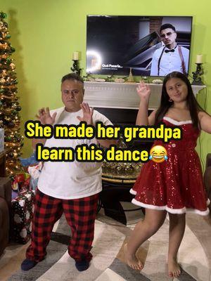 She made her grandpa learn this😂 #fyp #fypシ #christmas  #quepasaria #rauwalejandro #fyp  #virall #dancetrend #popular #badbunny #viraldance #cosanuestra #dance #paratiiiiiiiiiiiiiii #tutorial #baile #tiktokdancers #foruupage #tutorialesazulino #hola #latindance