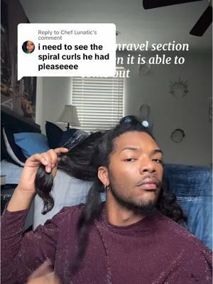 Replying to @Chef Lunatic I got you! Check out this tutorial on how I got my spiral curls.  #hairstyletutorial#silkpress#oldsilkpresshairstyles#menwithlonghair