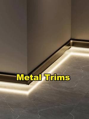 Aluminum alloy baseboards have excellent corrosion resistance and durability and are not easily affected by humid environments. #trims #metaltrims #metaltiletrim #tiletrim #buildingmaterials #walldesign #decoration #renovation #deco #harmercoverings 