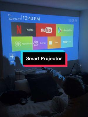 This mini projector will replace your smart TV for only $40 #miniprojector #projector #smarttv #tv #electronics #tiktokshopelectronics 