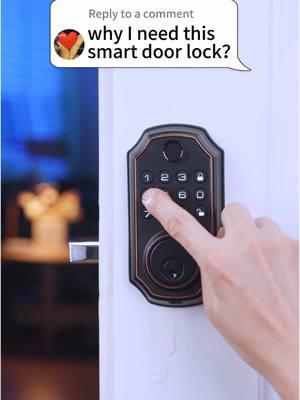 This could be the most stylish smart lock you've ever seen! GHome Smart deadbolt lock, grab it now! This is your last chance to get a discount after missing Black Friday and Cyber Monday! #ghome  #ghomesmart  #fingerprint #app #keylock #fingerprintlock  #smartlock   #security  #smarthome #doorlock #homesecurity #smartdeadbolt #palmvein #childsafety #family #unlock #applock  #doorknob #Lifestyle #fypage #privacy #dealsforyoudays #battery #charger #smartknob ##smartdoorknob#christmax2024 #christmaxtiktok 