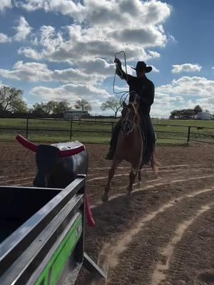 @Austin Apodaca getting some training done 💪🏼 #ropingdummiestexas - #rodeo #texas #cowboy #horses #ranch #roping #teamroping #heelhorse #headhorse #ranchhorse #ropehorse #aqha #quarterhorse  