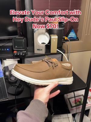 Step into unparalleled comfort and style with the Hey Dude Paul Slip-On. Featuring a water-resistant recycled leather upper, ultra-grip outsole, and easy-on system, it’s your perfect companion for any adventure. Grab yours now at the special price of $70! #HeyDudeShoes #PaulSlipOn #MensFootwear #ShoeSale #ComfortAndStyle #WaterResistant #EasyOnShoes #UltraGrip #CasualFashion #LimitedTimeOffer