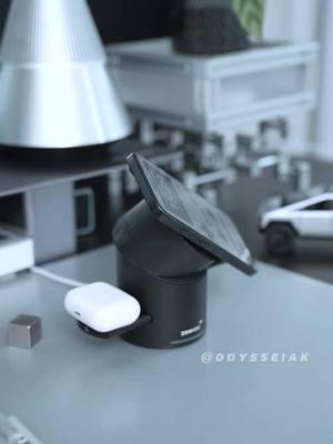 This rotating 3-in-1 wireless charging station is definitely next-level! #wirelesscharger #portablecharger #magsafe #tech #techgadget#iphonecharger #fyp #coolthing #3in1charger#chargerstation #chargingstation#giftideas