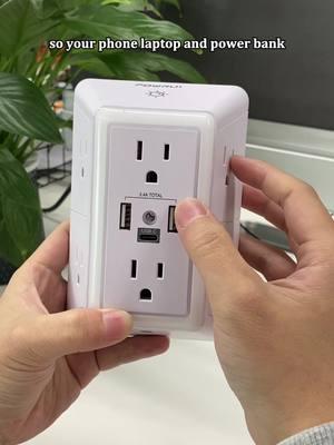 The power strip that lights up your life!#powerstrip #fyp #fouyou #TikTokShop #poweroutlet #walloutlet #gift #desksetup #usbports 