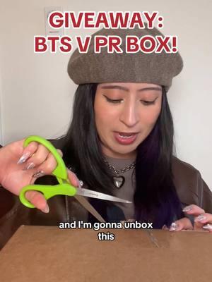 K-pop PR Box GIVEAWAY! i got sent an extra pr box for 'White Christmas' with V and Bing Crosby, and i'd love to give this away to one of you!!  To enter: 1. Follow my account 2. Like this video 3. Leave a comment on why you love V, or what your favorite thing about him is! 💜 open to US residents only. giveaway closes on V's birthday - 12/30! #kpop #kpopunboxing #bts #btsv #kimtaehyung #kpopfypシ 