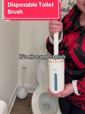 I dont mind ckeaning the toilet brush with this!  #toiletbrush #disposabletoiletbrush #cleaning #bathroomcleaning #bathroom #airuglobal 