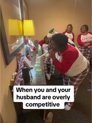 He talks too much so I had to shut it down! #marriage #marriedlife #husbandwife #christmasgames #familyfun #humorvideo #wifelife #couples #couplegame #fyp 