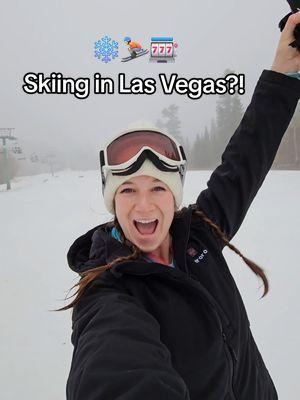 did you know there is skiing in Las Vegas?  #lasvegastiktok #leecanyon #leecanyonlasvegas #skivegas 