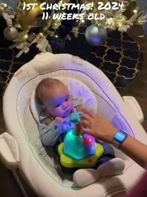 Baby SJ’s first Christmas! #firstchristmas #babysj #sj #texas #christmas #babytok #fyp #foryoupage #11weekold #tx #christmastime #babysfirst #2024 #xmax #holidays #snow #santa #claus #santaclaus