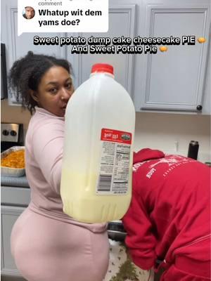 Replying to @Jae_Gamez_va Cooking with Mya? Loool making my sweet potato cheesecake dump cake PIE 🤭 Merry Christmas 🎄 #sweetpotatodumpcake #sweetpotatopie #thickgirltok #bbwlover 