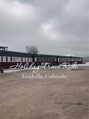 The cutest little holiday train ride in Leadville, CO! This ride takes you through the mountains, and is family friendly. Santa pays a visit delivering a little treat bag to the kids which was so fun. Enjoy stunning views and yummy hot cocoa! ⛄️  #leadvillecolorado #holidaytrain #trainride #christmastrain #coloradocheck #holidayfun #christmastime #traveltok #leadville 