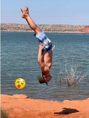 Late Stall at lake Meredith #tricking #latestall #backflip #lake #dive #jk #flip  