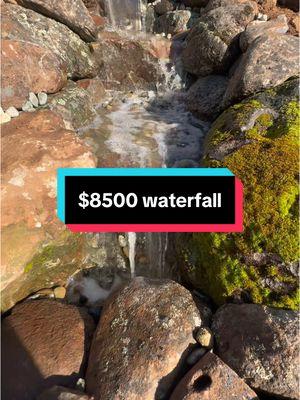 Over or under $6500? Collab with @El Jerry  #pondlesswaterfall #waterfeature #landscapedesign 