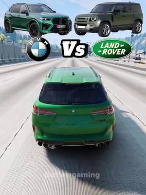 Epic SUV Battle: BMW X5M Vs Land Rover Defender #beamng #forzahorizon5 #fh5 #gaming #landrover #landroverdefender #bmwx5 #fyp #foryoupage #goviral #cars #suv