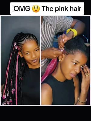 Omg 😲 the pink braids#pinkbraids #pink #knotlessbraids #blackbraids #treebraids #braidstutorial #lemonadebraids #kidsbraids #omegabraidings 