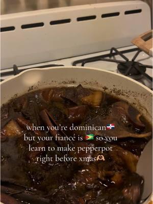 thanks to my mother in law for giving me her recipe🫶🏼🤍🇬🇾 #🇬🇾 #guyana #guyanese #guyanesefood #pepperpot #dominican #mixedcouple 