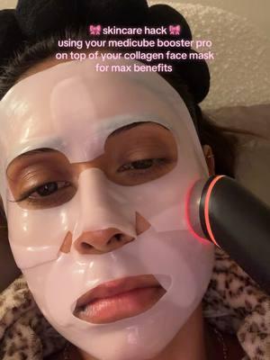 psa to my medicube girls!!! Try this next time you do your overnight collagen face mask 🎀 #skincaretips #skincarehacks #collagenfacemask #medicubeboosterpro 