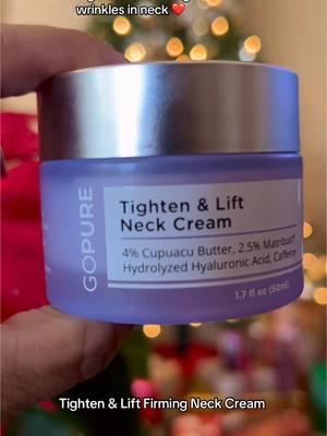 Ladies get this cream 😍 #neckcream #gopureneckcream #TikTokShop #tiktokshopfinds #holidayhaul #gopureskincare 