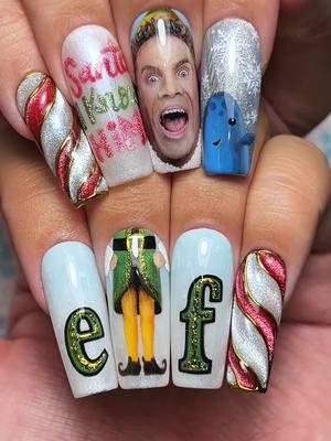 We hope everyone had a Merry Christmas! 🎄 @timsnailstudio just sleighed these Elf-inspired nails, complete with a moving 3D Jack-in-the-Box! 🎁☃️🗽🎅🏻🛷🍝🍫 We want to know what your favorite Christmas movie is! #elf #elfnails #willferrell #christmasmovie #christmasnails #holidaynailart #holidaynails