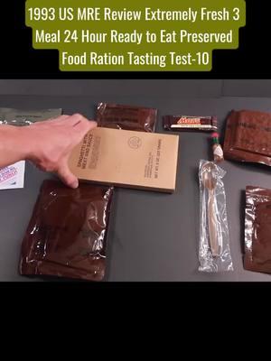 1993 US MRE review extremely fresh 3 meal 24 hour ready to eat preserved food ration tasting test #mre #review #extremely #preserved #food #ration #tasting 