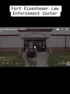 What do Military Police do? Shoutout to Go Army for creating this video for the Fort Eisenhower Law Enforcement Center. #militarypolice #lawenforcementcenter #forteisenhower #mp @@𝕸𝖗𝖘.𝕺𝖋𝖋𝖎𝖈𝖊𝖗🕯 