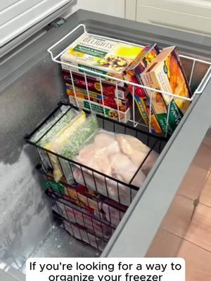 It's perfect for storing foods and keep deep freezer clean #freezerorganization #KitchenHacks #homeorganization