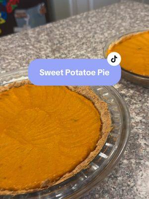 Sweet Potatoe Pie 🍠🥧 Crust: Ground graham crackers, melted butter, baking powder, self rise flour Filling: Sweet potato, cinnamon, dash of nutmeg, brown sugar, 1 egg Bake on 350 for 20 minutes  Enjoy🧡 #sahm #baking #sweetpotatopie #yummy #Foodie #BakeWithMe #fyp #Recipe #fromscratch #food #sahmtok #fitmomsblog 