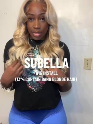 @subellahairwigs ✨ #subellahair #subellahairwigs #subellhaircurtainbangwig, #curtainbangwig #blondehighlightwig  