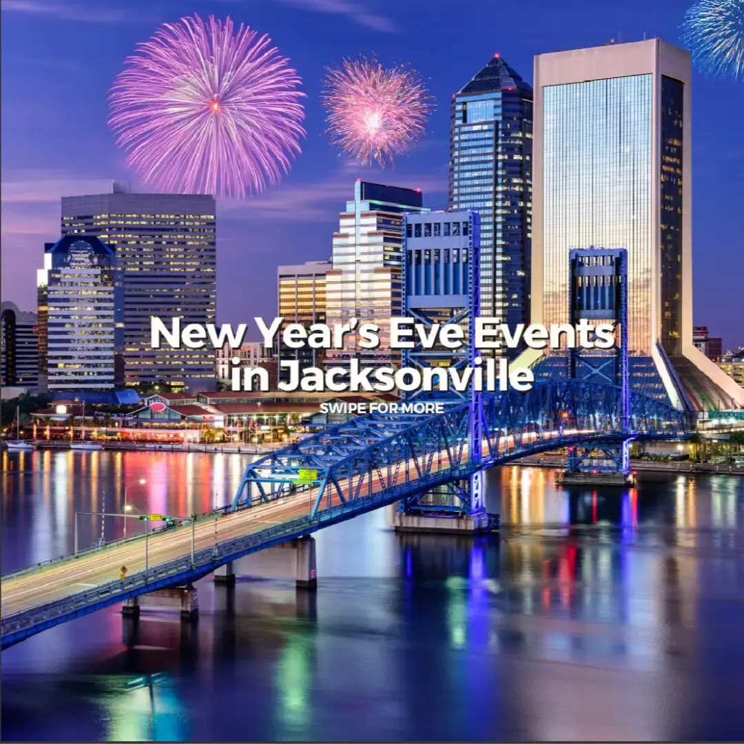 Get hyped for NYE in Jax! 🎆🥂💥 Visit the link in our bio 📲 to discover the best events, fireworks locations, and more in the 904! From epic fireworks displays to festive parties, celebrate New Year's Eve in style this year! 🥳🎉 We've got all the info on the best ways to say goodbye to 2024 and hello to 2025, so start planning your evening now! 🎟️ #holidaysinjax #nye #nyeinjax #newyearseve #newyearsevejax #newyearsevecelebrations #thingstodofornewyears