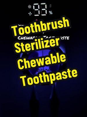 Sterilizing my tooth brush and chewing on my toothpaste 😎 #nobstoothpaste #toothpastetablets #toothbrushsterilizer #bitvae #bitvaetoothbrushsterilizer #dental #dentalcare 