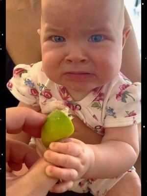 Baby tries lemon for the first time #baby #try #lemon #kid #happy #babiesoftiktok #reaction #moment #adorable #toddler #newborn #fyp #foryoupage 