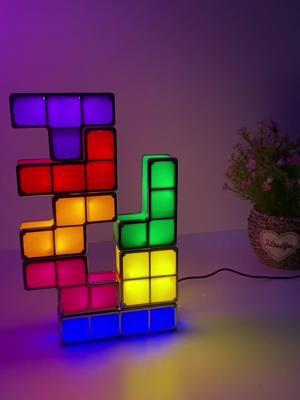 The Tetris lamp makes for sickest desk lamp!#tetrislamp #tetrisgame #vintage #vintagelamp #fyp 