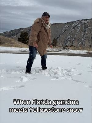 “You better not post this!!” #yellowstonenationalpark #montana #wyoming #yellowstone #grandmasoftiktok #snow 