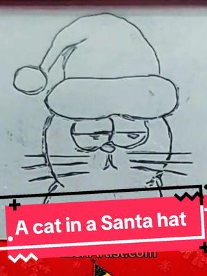 A cat in a Santa hat #cat #cats #kitty #kittycat #felines #meow #santa #santahat #hat #christmas #christmasmagic #christmas2024 #🎅 #🎄❄️🎁🎅 #🎄 #etchasketch #etcheverywhere #etchasketchart #etchartist #fyp #fypシ #foryou #foryourpage #viral #art #tiktokartists #arttiktok #myart #tiktokartist @Spin Master @Creatorverse 