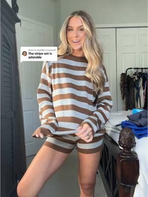 Replying to @melbibz still one of my favorites it is so comfy and cozy but still looks cute enough to wear out of the house!! I wear size small. Comes in a bunch of colors (I now have three) 😙👏  #stripedset #colorblocksweater #stripedsweater #stripedmatchingset #tiktokshopcreatorpicks #newyearnewaura #winterfinds #fashionlookbook #matchingset #matchingsetsforwomen #matchingtwopiecesets #knitmatchingset #twopieceset #twopieceoutfit #pinkmatchingsets #knitset #knitsweater #loungewear 